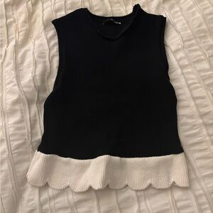 Zara Mixed Ribbed Top
